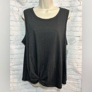 Dsg Women’s Front Knot Tank Black Size 2XL